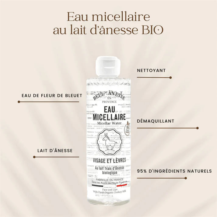Eau Micellaire au Lait d'Ânesse Bio 250ml