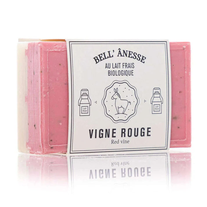 Savon Double Face au Lait d'Ânesse Senteur Vigne Rouge 125g