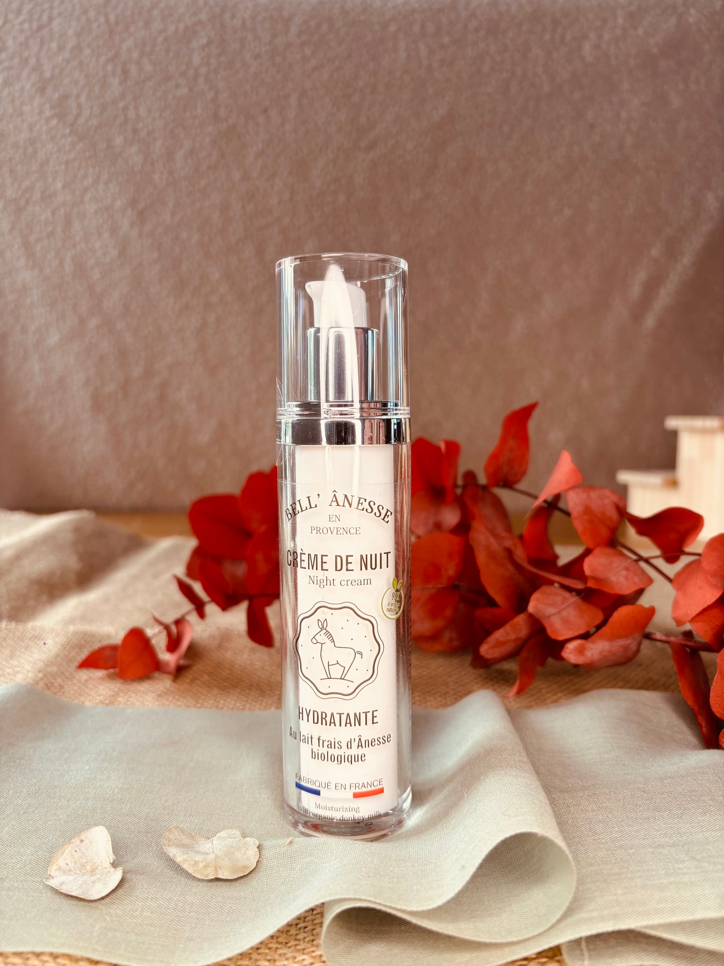 Crème de Nuit au Lait d'Ânesse Bio 50ml