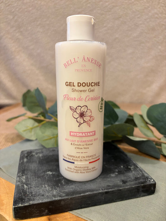 Gel Douche au Lait d'Ânesse Bio Fleur de Cerisier 250ml