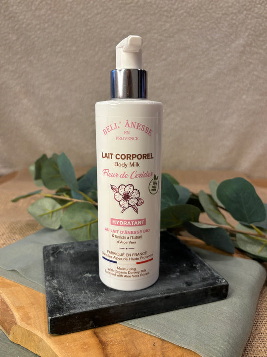 Lait Corporel au Lait d'Ânesse Bio Fleur de Cerisier 250ml