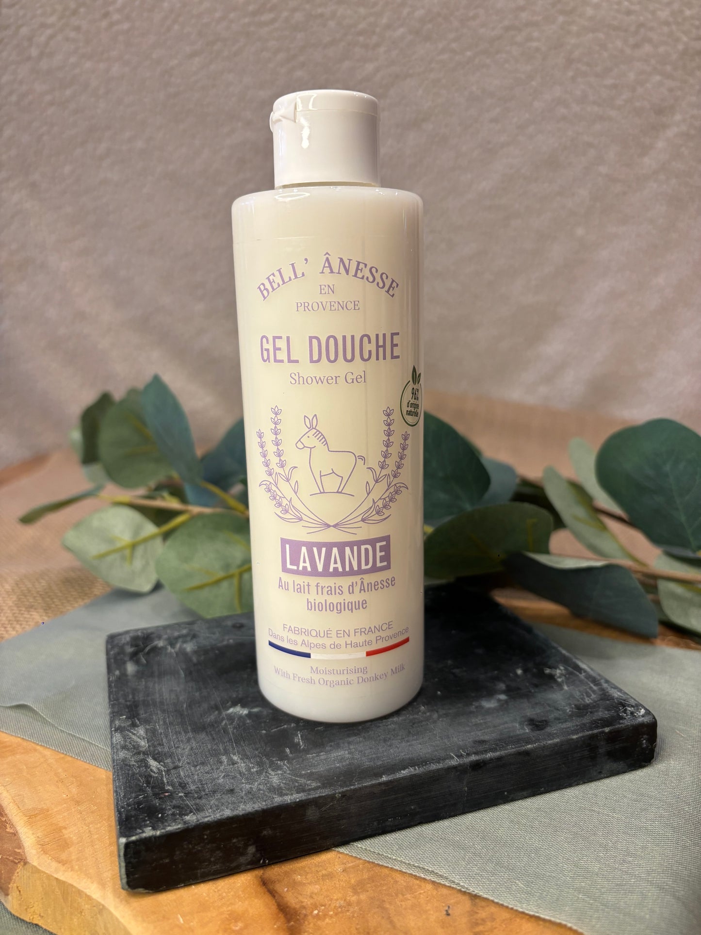 Gel Douche au Lait d'Ânesse et Lavande Bio 250ml