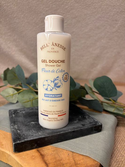 Gel Douche au Lait d'Ânesse et Fleur de Coton Bio 250ml