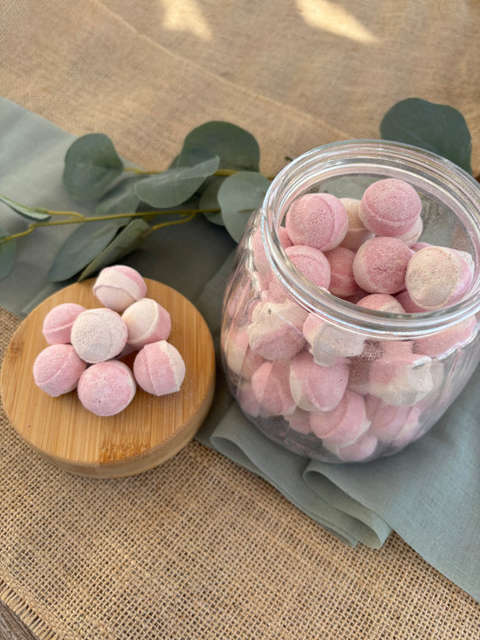 Mini-billes effervescentes bicolores parfum cerise