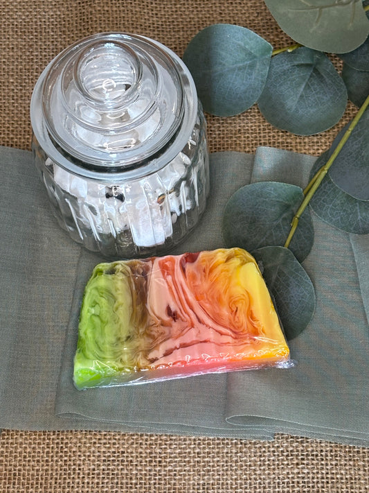 Tranche de savon glycérine imparfait saveur Bubble Gum