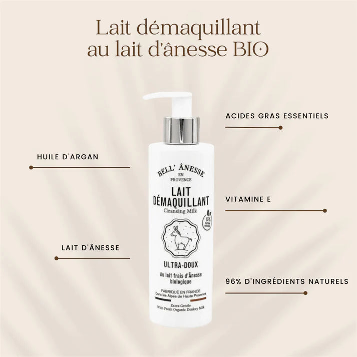 Lait Démaquillant-au-Lait d'Ânesse-Bio-250ml