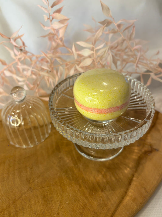 Macaron de bain effervescent parfum - fraise
